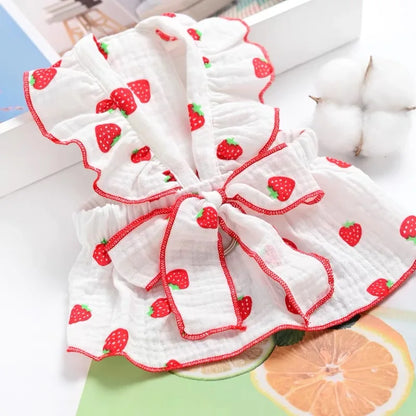 Vestido Morango para Cães