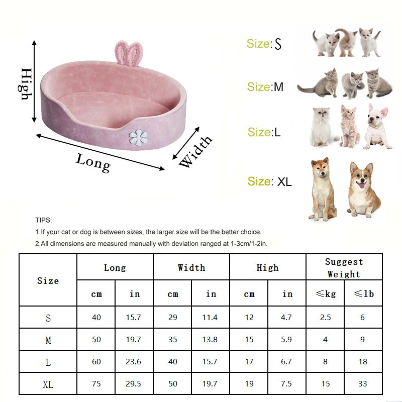 Cama confortável e macia para animais de estimação