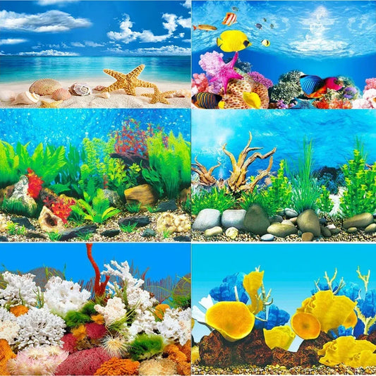 Decoração de Fundo para Aquário 3D
